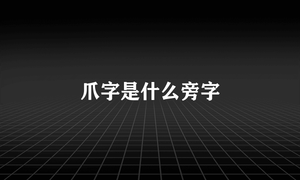 爪字是什么旁字