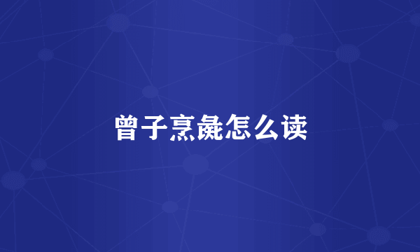 曾子烹彘怎么读