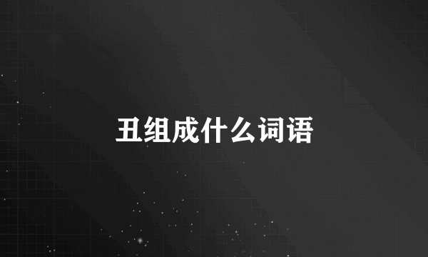 丑组成什么词语