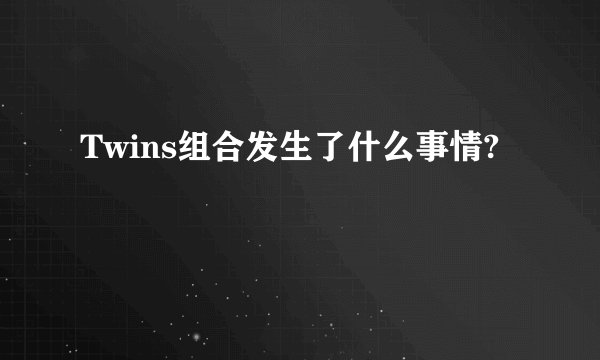 Twins组合发生了什么事情?