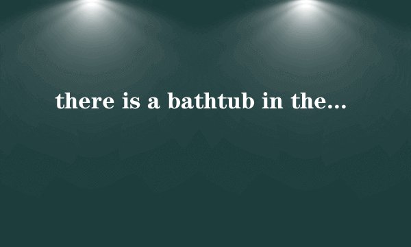 there is a bathtub in the bathroom.怎么读