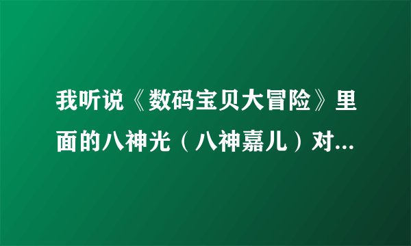 我听说《数码宝贝大冒险》里面的八神光（八神嘉儿）对她的哥哥有超越兄妹亲情的情愫，而且还有官方证据？