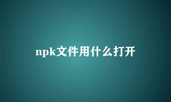 npk文件用什么打开