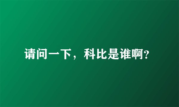 请问一下，科比是谁啊？