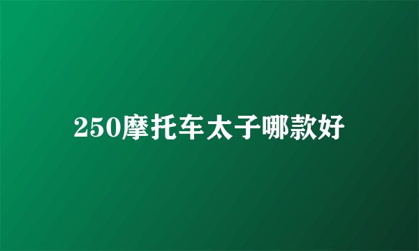 250摩托车太子哪款好