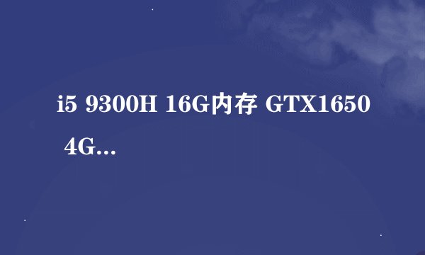 i5 9300H 16G内存 GTX1650 4G独显怎么样？
