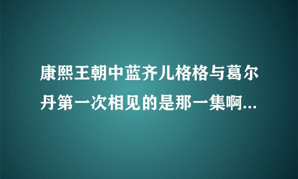 康熙王朝中蓝齐儿格格与葛尔丹第一次相见的是那一集啊？谢谢！！