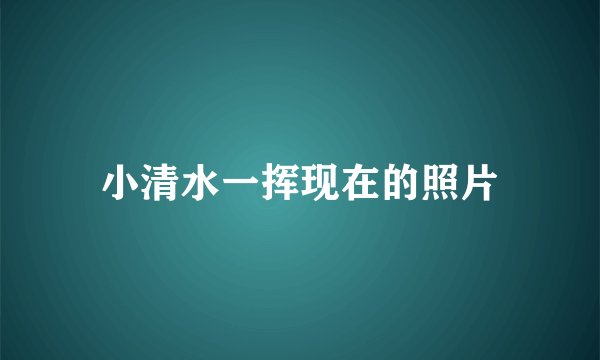 小清水一挥现在的照片