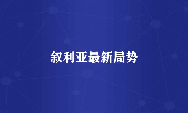 叙利亚最新局势