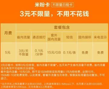 米粉卡收费情况怎样的？