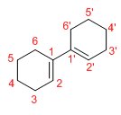 1-环己烯基环己烯的结构式