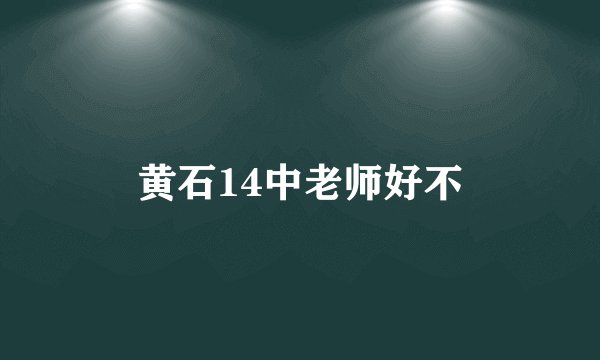 黄石14中老师好不