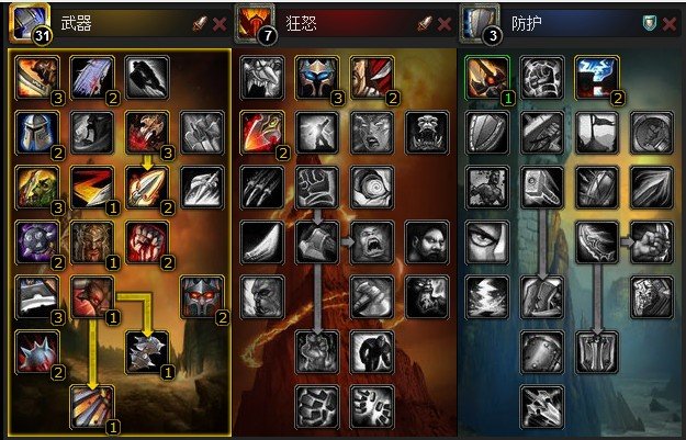 WOW 魔兽世界 4.2CTM 战士 一键输出宏 配什么天赋~？