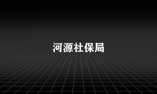 河源社保局