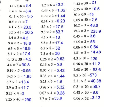 5年级数学口算题300道和答案