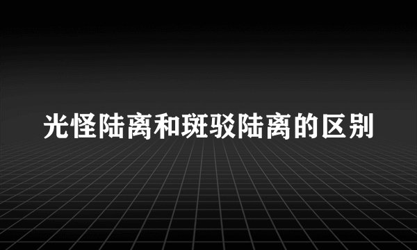 光怪陆离和斑驳陆离的区别