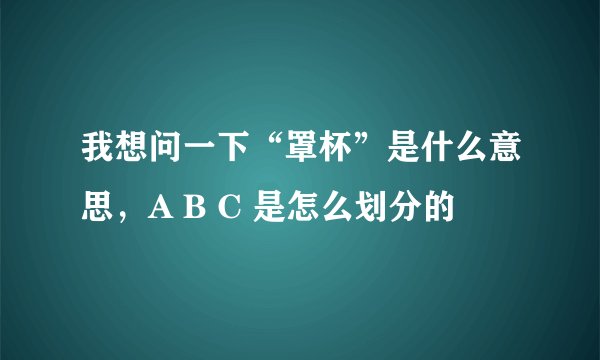 我想问一下“罩杯”是什么意思，A B C 是怎么划分的