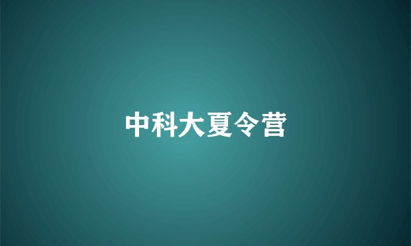 中科大夏令营