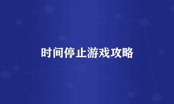 时间停止游戏攻略