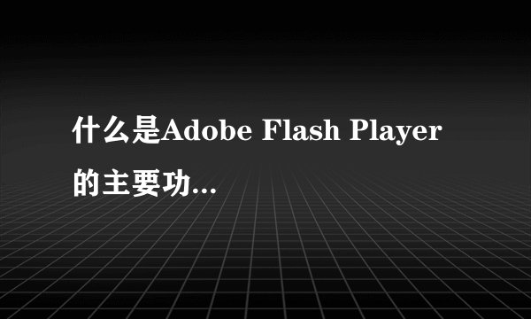什么是Adobe Flash Player的主要功能和历史发展？