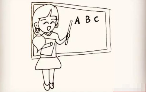 简单的老师怎么画