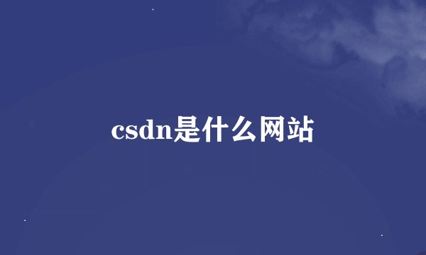 csdn是什么网站