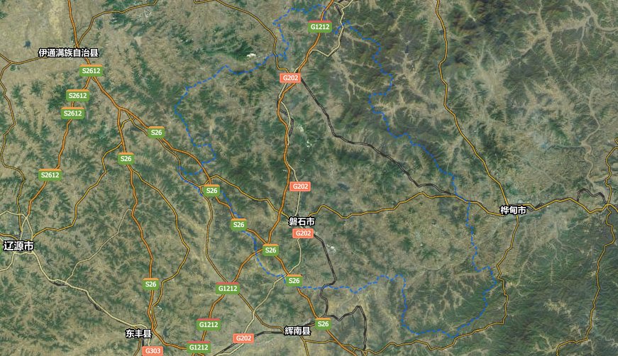 吉林市磐石市卫星地图