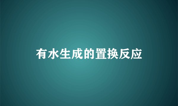 有水生成的置换反应
