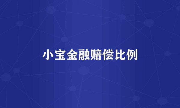 小宝金融赔偿比例