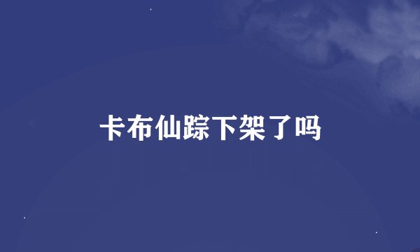 卡布仙踪下架了吗
