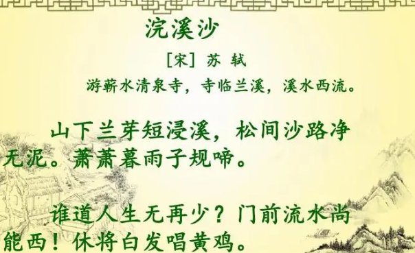 山下兰芽短浸湿,松间沙路净无泥,萧萧暮雨子规啼的意思