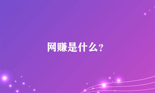 网赚是什么？