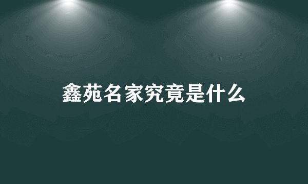 鑫苑名家究竟是什么