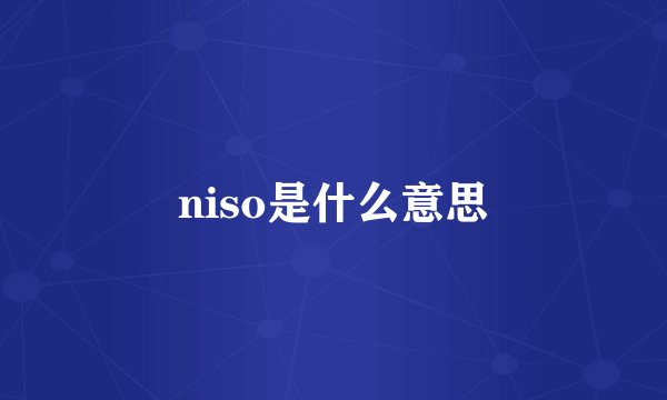 niso是什么意思
