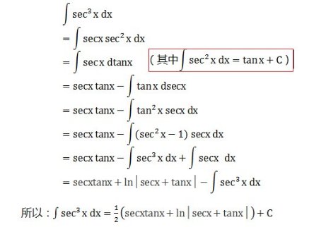 请问y= secx怎么求导？