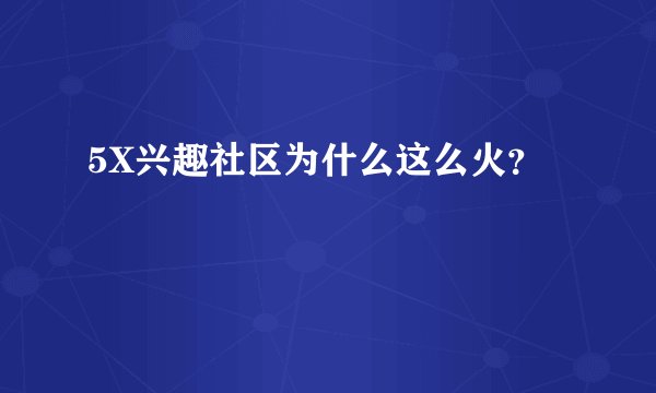 5X兴趣社区为什么这么火？
