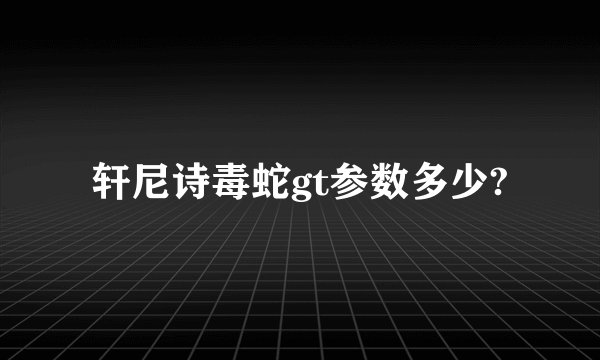 轩尼诗毒蛇gt参数多少?