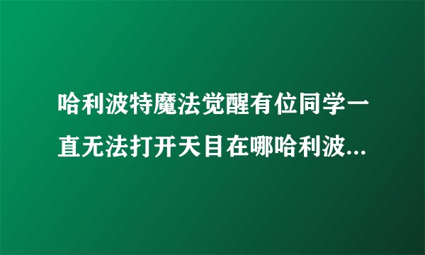 哈利波特魔法觉醒有位同学一直无法打开天目在哪哈利波特有位同学一直无法打开天目位置详情