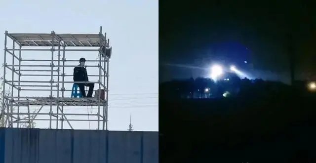 江苏一苏沪交界处日瞭望台夜探照灯，此举是为了什么？