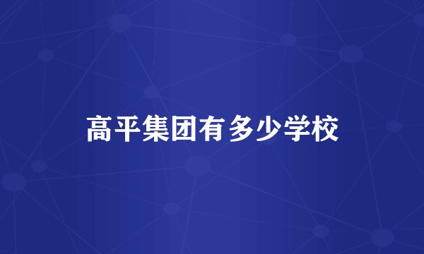 高平集团有多少学校