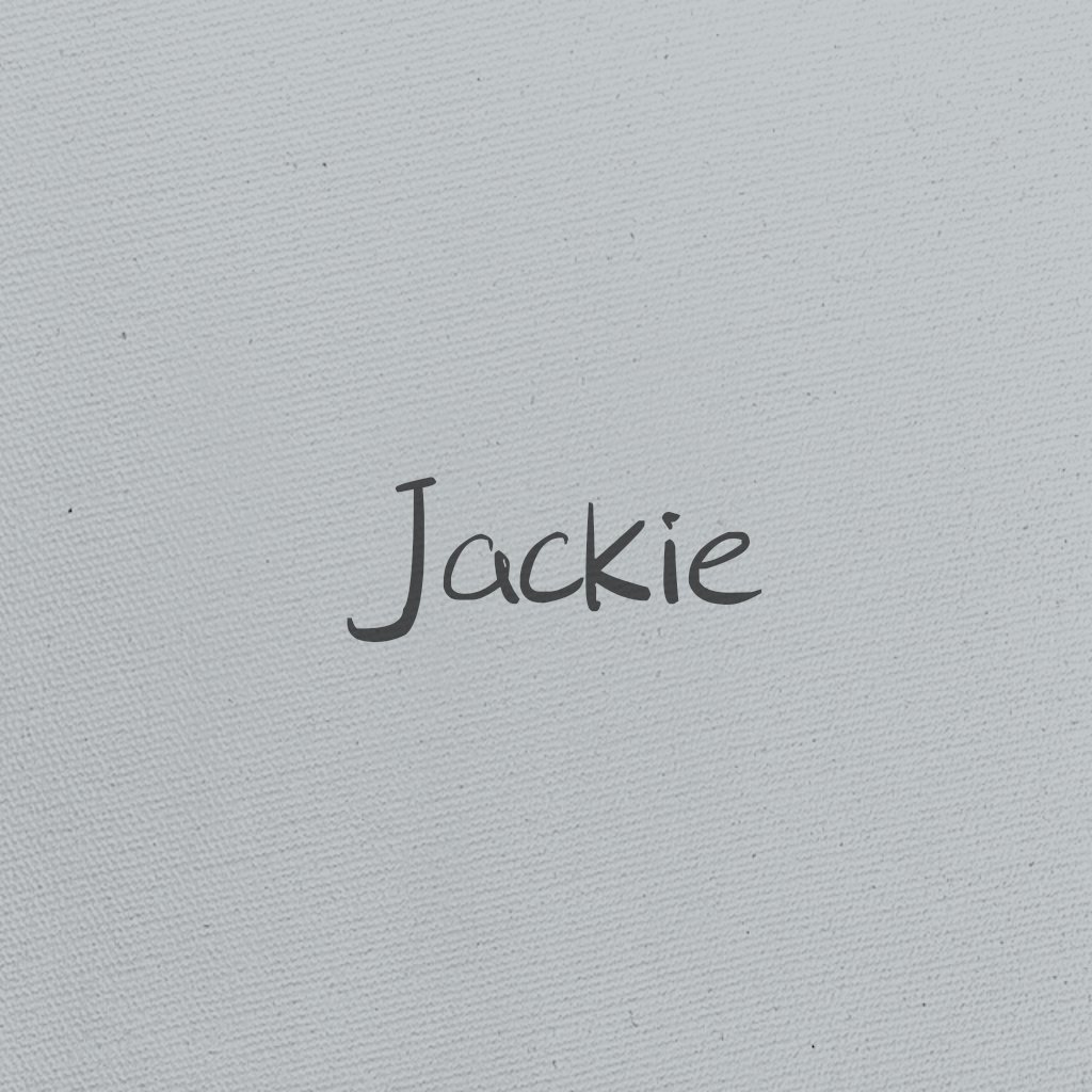 JACKIE是什么意思