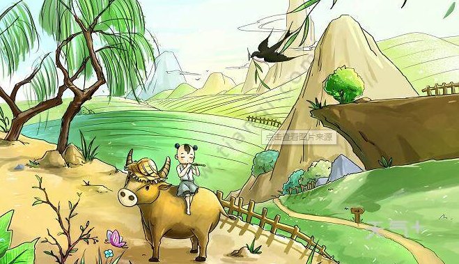 村晚这首古诗的意思？