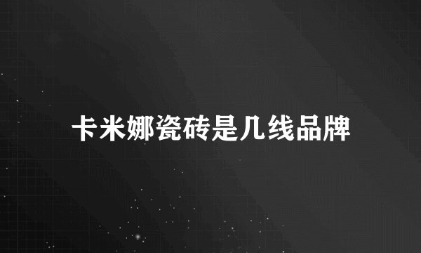 卡米娜瓷砖是几线品牌