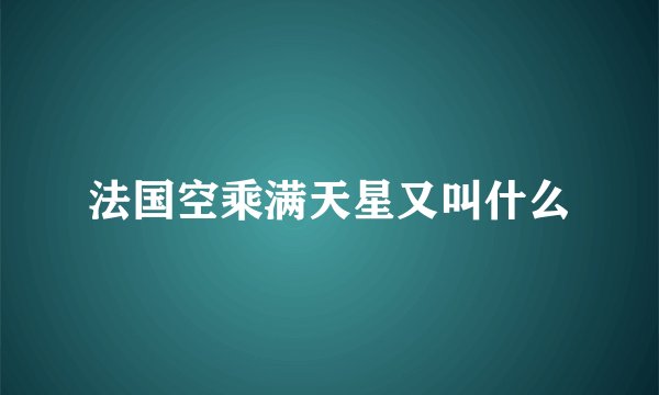 法国空乘满天星又叫什么