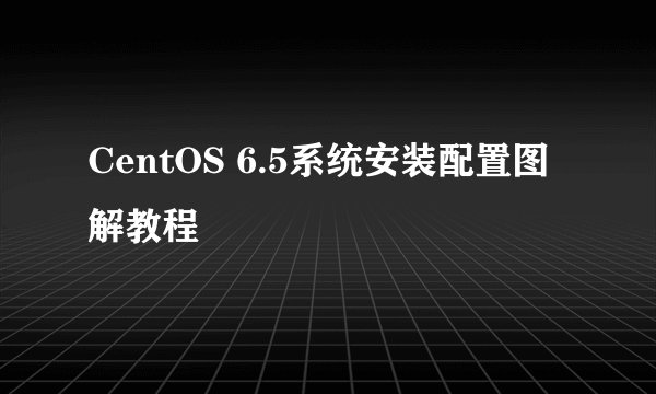 CentOS 6.5系统安装配置图解教程