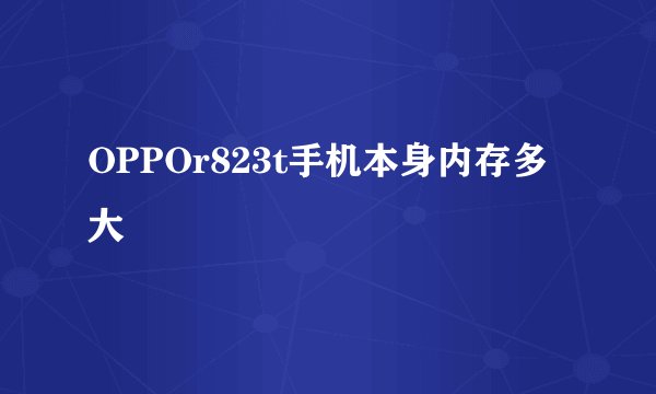 OPPOr823t手机本身内存多大