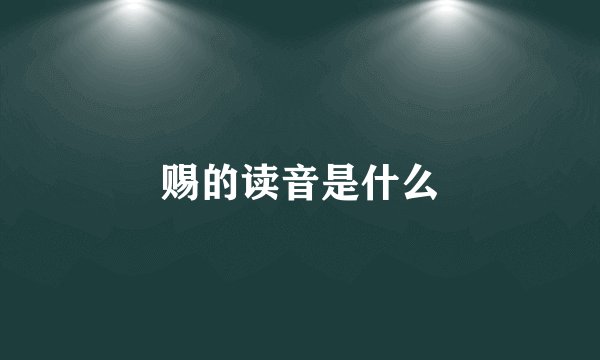 赐的读音是什么