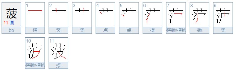 菠字组词有哪些？