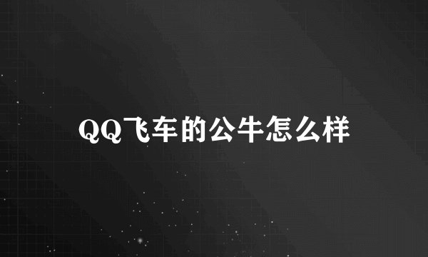 QQ飞车的公牛怎么样