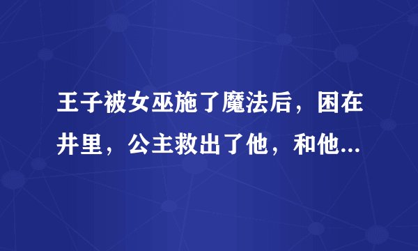 王子被女巫施了魔法后，困在井里，公主救出了他，和他过上了幸福的生活。这是什么故事？